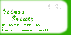 vilmos kreutz business card